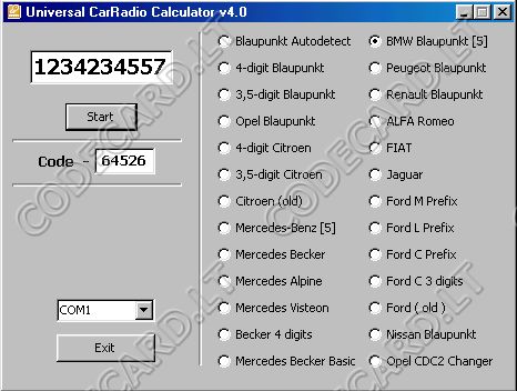 peugeot radio code calculator download free